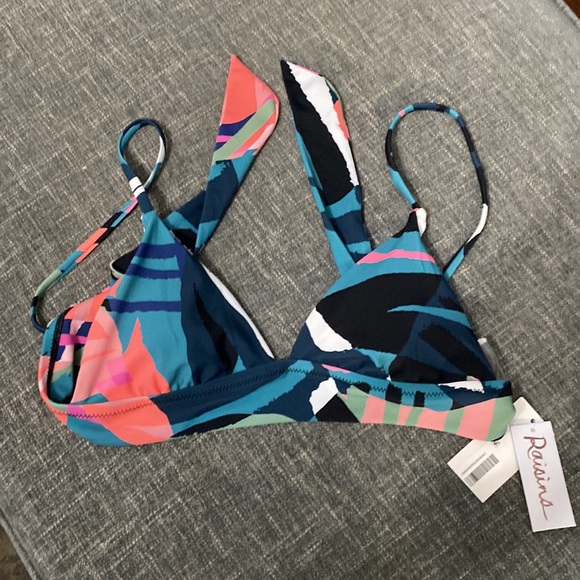 2 For $10 Raisins Color Block Bikini Top - Picture 3 of 4